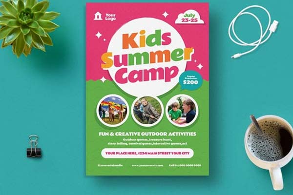 Editable Kids Summer Camp Flyer Templates – Free & Premium PSD, Ai, Word ( Doc ), Vector, EPS Formats Download